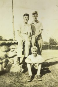 Hector with his two brothers on their uncle’s farm in Rhode Island, 1937.