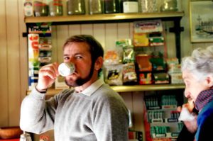 Drinking espresso in a tiny, hole-in-the-wall coffee store in Venice, Italy, about 1992.