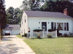 Jan Edwards’ third and final home in Bay Village, 424 Juneway Dr. Leah in photo, 1989.