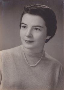 Jan Edwards at her High School graduation, 1956.