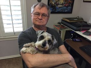 JD Doyle with dog Parker, October 29, 2016.
