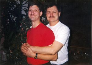 L-R: Jeff and JD Doyle at Christmas, c. 1997.