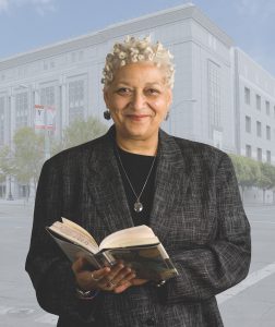 Jewelle Gomez photographed for a San Francisco Public Library Poster.