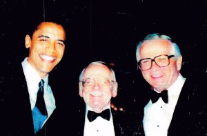 Jim Darby (center) and Patrick Bova (right) with then-Senator Barack Obama, 2004.