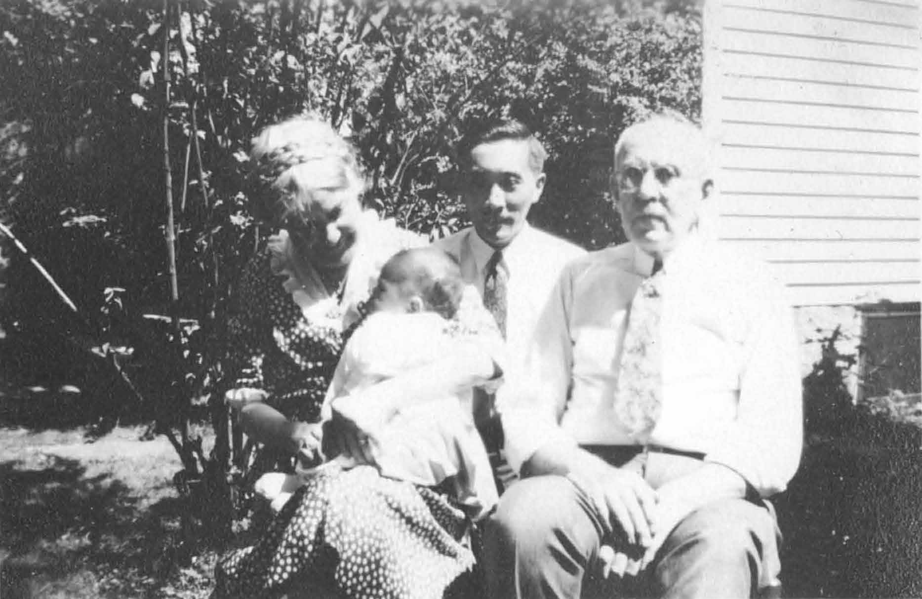 Jim Toy as a baby with his family, 1930.