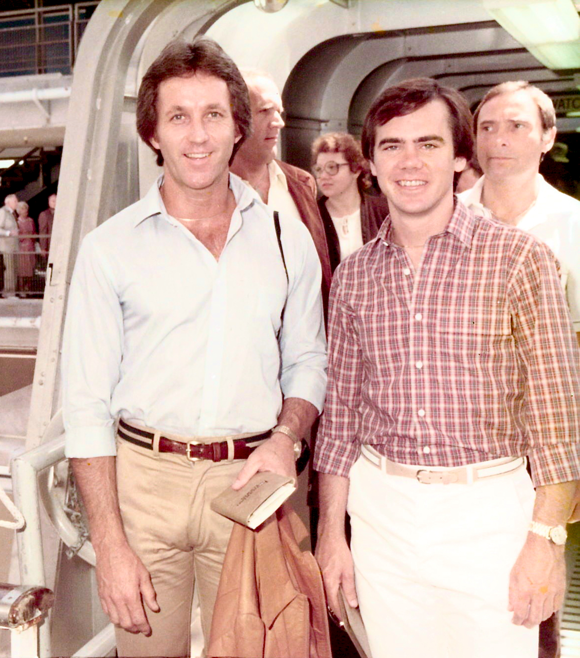 John and Jim on their first cruise, 1980.