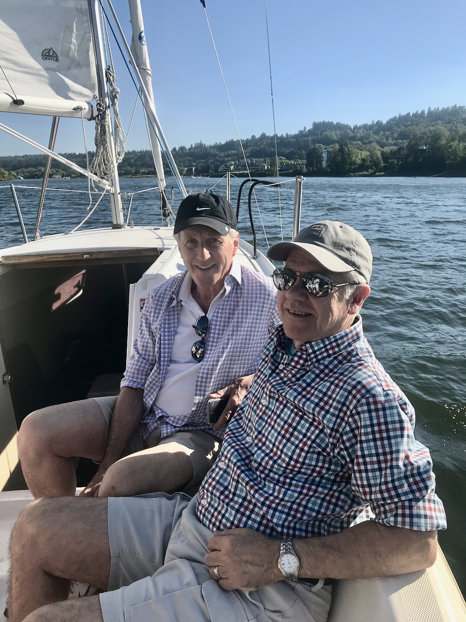John and Jim sailing.