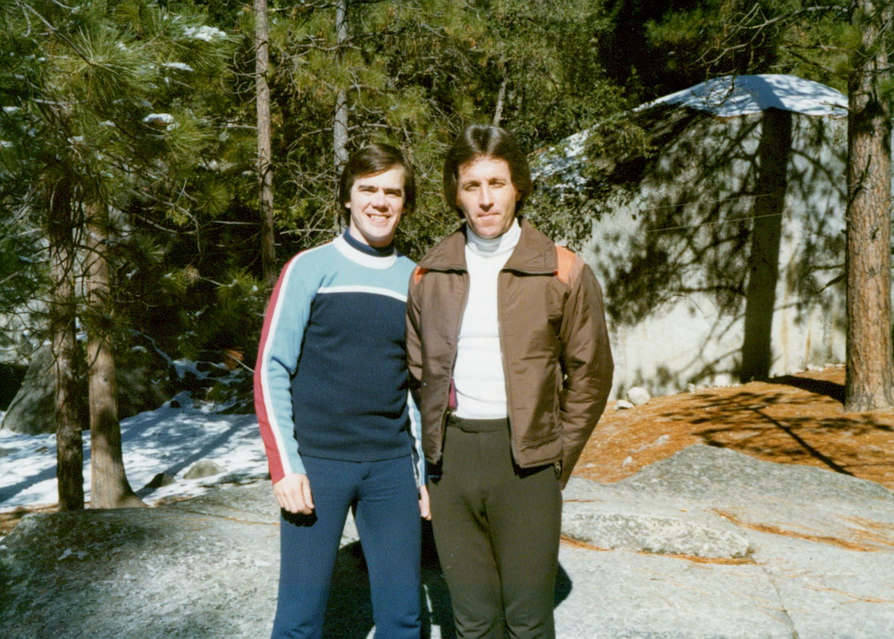 John and Jim at Yosemite National Park, California, 1974.