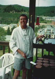 John McDonald at the grill, 1989, Beaver Creek, CO.