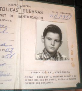 Juan-Manuel Alonso’s Catolicas Cubanas ID for the private clinic, 1955, Havana, Cuba.