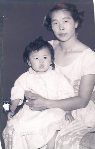 June and her mother Kikue Awano Lagmay, 1955, Los Angeles, CA.