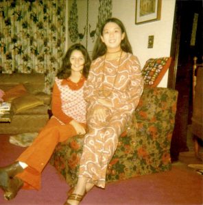 June and Rita at age 17 prepare to attend a Long Beach production of Jesus Christ Superstar, November 1971, Los Angeles, CA. June shares it was “kind of a first date.”