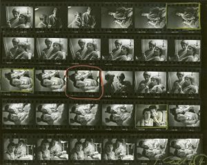 Proof of portrait photographs of a gay couple by Kay Lahusen, circa 1970.