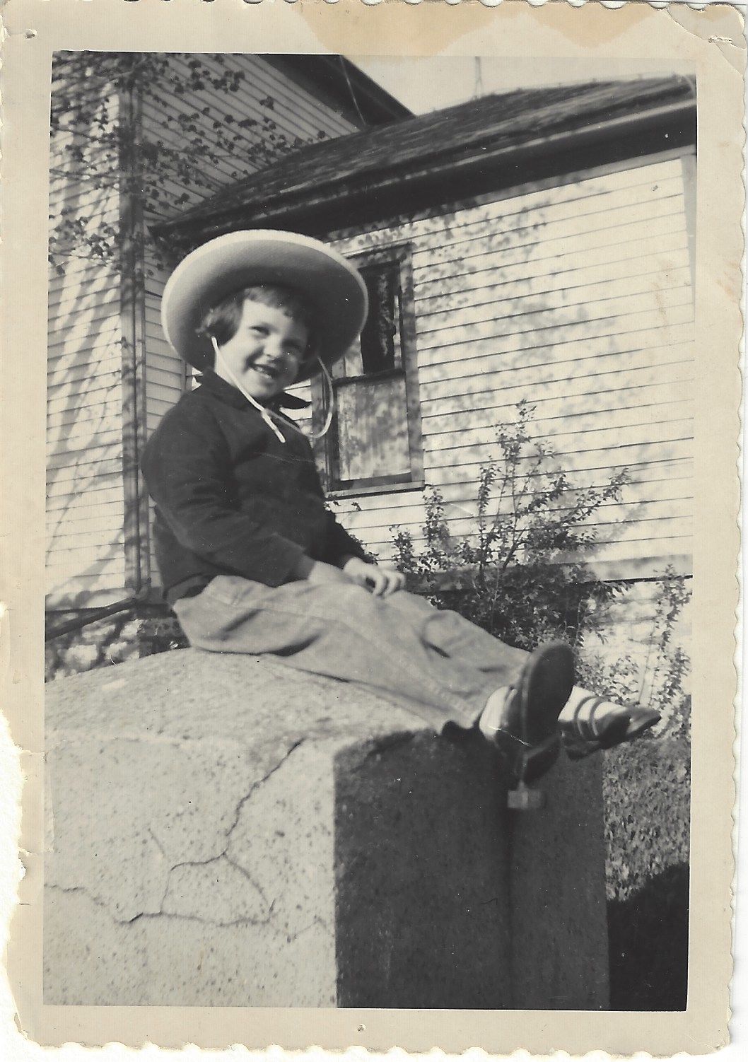 Lamar Van Dyke plays cowgirl as a child.