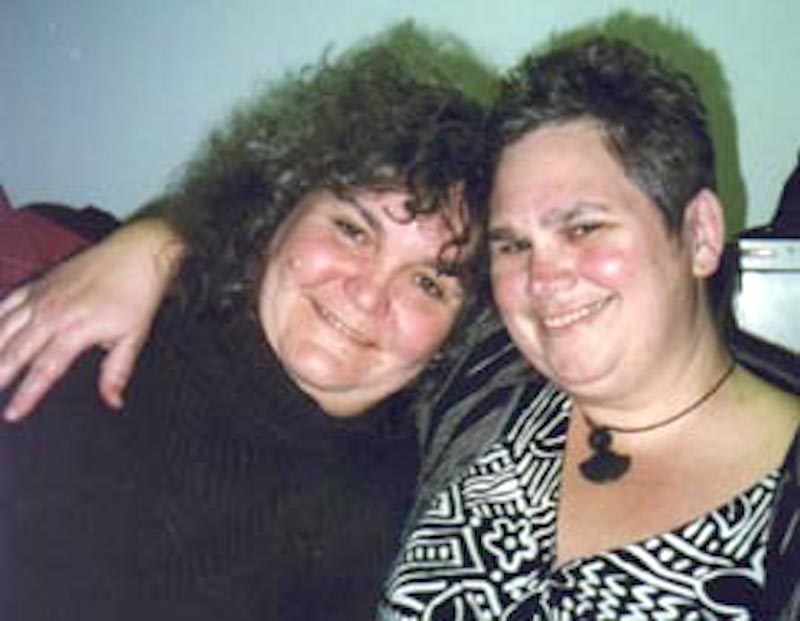 Lani and Loraine Hutchins, co-editors of “Bi Any Other Name: Bisexual People Speak Out,” early 90s.