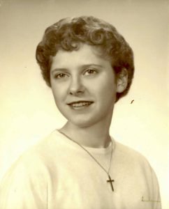 Lee Marquardt, age 18, in her high school senior picture, 1960.