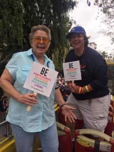 L-R: Lee Marquardt with Michele Valencia at the Gay Pride Parade, 2016.