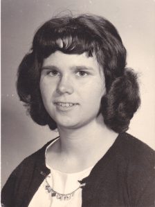 High school photo of Loraine, 1965. Photo courtesy of Loraine Hutchins.