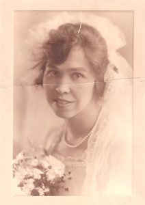 1920s wedding portrait of Loraine’s maternal grandmother, Lucile Knapp Reese, who picketed the White House for women’s suffrage in 1914. Photo courtesy of Loraine Hutchins.