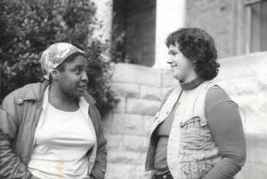 Loraine with a client at the Washington D.C. Runaway House in 1976. Loraine worked during the 70s as a counselor serving young people who’d run away from home and gotten caught up in the juvenile justice system. Photo courtesy of Loraine Hutchins.