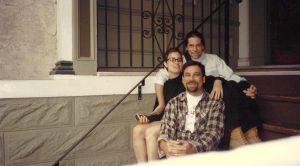 Luigi Ferrer hanging out with bisexual activists Jill Nagle and Woody Cartwright after BiNet USA National Conference, 1996, San Francisco, CA.