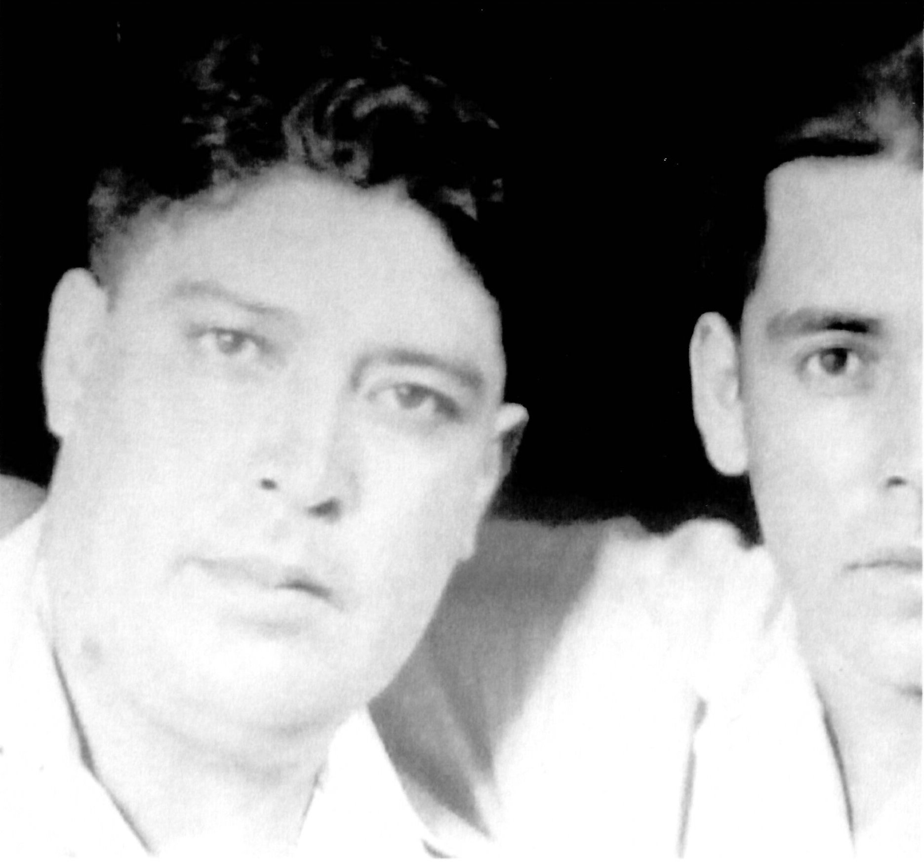 Photo of Marianne Diaz’s (L) father and (R) Uncle Joe (Tio Jose). This was taken when her Father and Tio Jose were in their prime. They played Mexican music at parties and performed in public.