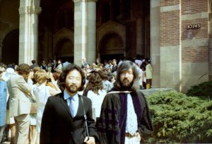 Mia Yamamoto (right) and younger brother, David Timothy, at Mia’s graduation from UCLA School of Law, June 1971, Los Angeles, CA.