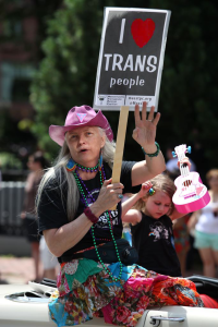Nancy Nangeroni at Boston Pride, 2014. Photo courtesy of Nancy Nangeroni.