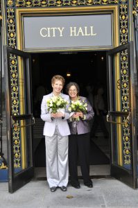 Nanette and Dee marry each other for the third time, 2008. Photo courtesy of Nanette Gartrell and Dee Mosbacher.