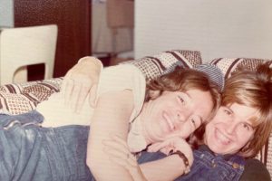 Nanette and Dee at their apartment, 1976, Boston, MA. Photo courtesy of Nanette Gartrell and Dee Mosbacher.