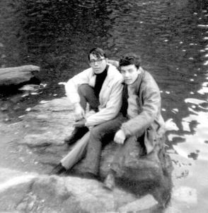 Perry (on right) at 19-years-old with Dick Farnsworth (his first lover), 1967, Central Park, New York City, NY. Photo courtesy of Perry Brass.