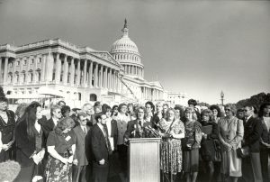 Phyllis Randolph Frye at press conference for the Second National Transgender Lobby Day, October 1995, Washington D.C.