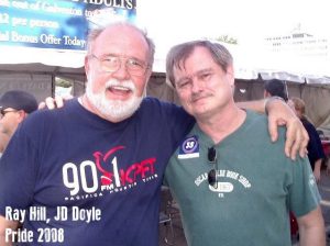 Photo 20: Ray Hill and JD Doyle at Pride, 2008. Photo courtesy of Ray Hill.