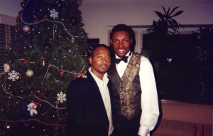 Rodney Church (right) on New Year's Eve with friend Ray Burton.