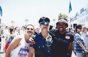 Rodney Church (right) at Long Beach Pride with Bert Simon (middle), Long Beach, CA.