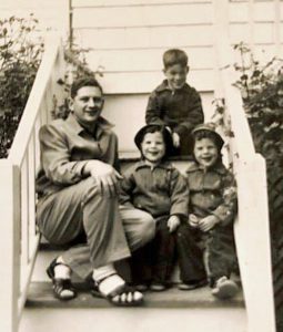 Shirley's first husband, Norman Eichberg, with their sons Robert, Peter, and Steven.