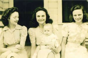 Suzanne Pharr with her three sisters, 1939.