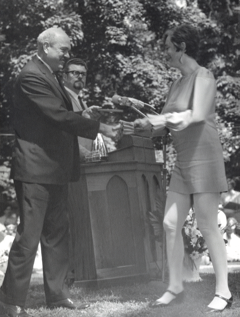 Terry graduates from Antioch College, 1969. Photo credit: Macy Baum. Photo courtesy of Terry Baum.