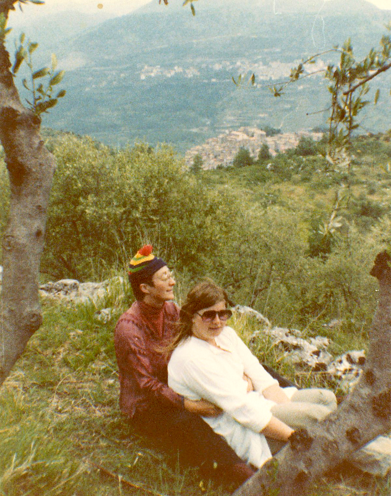 Terry with her lover, Alice, in the Swiss Alps during Lilith Theater’s first European tour, 1979. Photo credit: Carolyn Myers. Photo courtesy of Terry Baum.