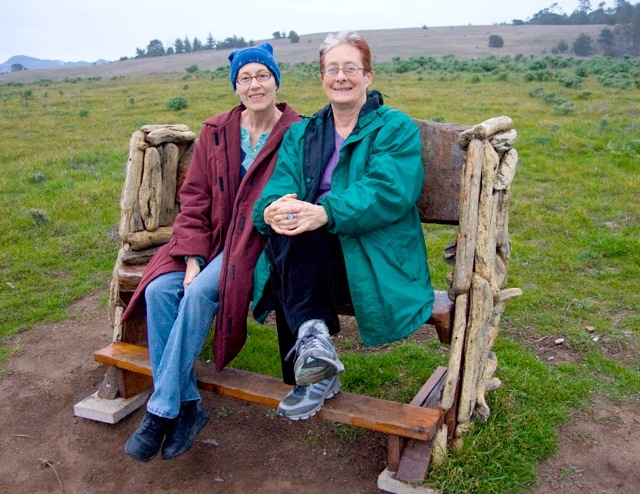 Terry with her sister Nancy, who died in 2009.