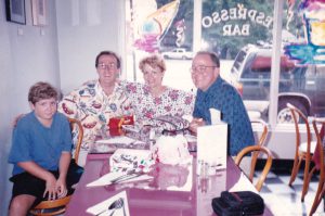 L-R: Douglas, Steve, Debbie, and William Lindsey in 1994, New Orleans, LA.
