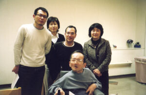 Kenny Fries with Japanese disability studies scholar Hanada Shuncho, 2006.