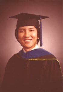 A graduation portrait of Terry for his doctorate degree from Washington State University, St. Louis, MO, 1980.