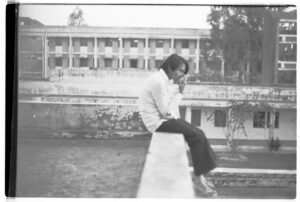 Arvind on the hostel rooftop, 1975.