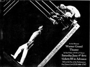 A flier for the Mehmet Sander Dance Company’s performance at the Historic Warner Grand Theater in San Pedro, Los Angeles, CA. Photo courtesy of Mehmet Sander.