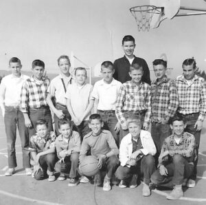 David (in the back row) during 7th Grade basketball.