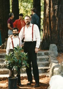 David and his husband Peter Tannen at their wedding in Saratoga, CA, 1990.