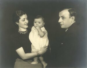 A portrait of Arlene Avakian with her parents Berjouhi (mother) and Vaghinak (father) Avakian. Photo Credit: Ashjian/NYC. Photo courtesy of Arlene Avakian.