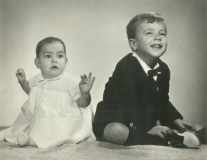 A childhood portrait of Arlene’s children, Leah and Neal Avakian, circa 1964. Photo courtesy of Arlene Avakian.