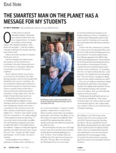 Brett’s article “The Smartest Man on the Planet Has a Message for My Students” in the 